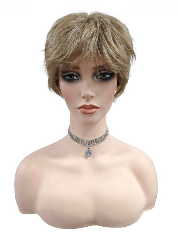 Synthetische Perücke in natürlichem Braunblondton (Basis Kappe)DBK004