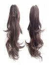 55cm-Ponytail-Haarteil mit Haarkralle – Lockiger Look zum Einklemmen HE004