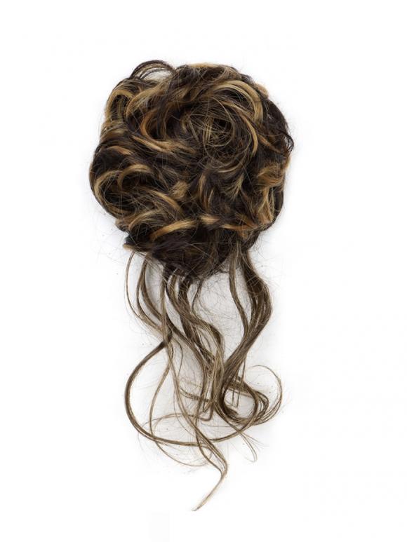  Lockiges Dutt-Haarteil mit Haarkralle – Voluminöser Messy Bun Look HE003