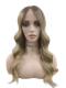 Exquisite Dunkel-Honigblonde Ombre lange Gewellte Synthetisch Perücke (Lace Part) DLP028