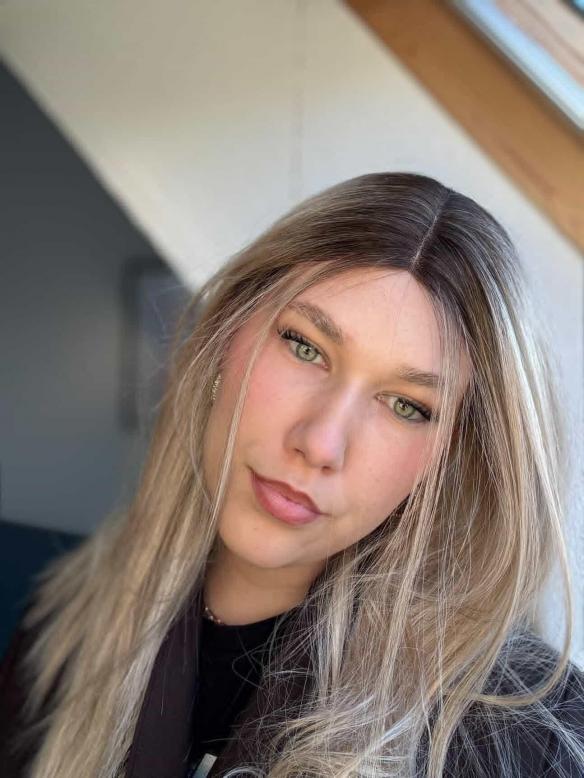 50cm glatte Kunsthaar Perücke in Mix Blond DLP068