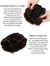 Kurzes Lockiges Dutt Haarteil Messy Bun Look HE005
