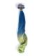 Blau nach hellgrau Bunte indisch remy clip in hair extensions CD004