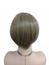 Aschblonde Bubikopf Synthetische Perücke (MONO TOP) DMT006