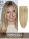 Leicht Goldbraun Donalovehair Echthaar Extensions mit Clips SD012