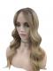 Exquisite Dunkel-Honigblonde Ombre lange Gewellte Synthetisch Perücke (Lace Part) DLP028