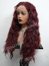 Rötlich Braun Lockige Lange Synthetische Lace Front Perücke-SNY159