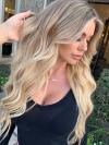 Gewellte Echthaar Peürcke in Blond Ombre EH038