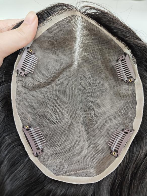 6” x 8” Eleganz Mono Top 100% Echthaar Topper TP008