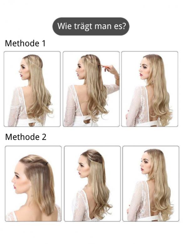 Glatte Halo Haar Extensions HE002