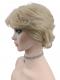 Mode Blonde gemischte Lagen gewellte Synthetische Perücke (Basis Kappe) DBK006
