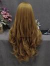 Braune Lange Wellige Synthetische Lace Front Perücke SNY351