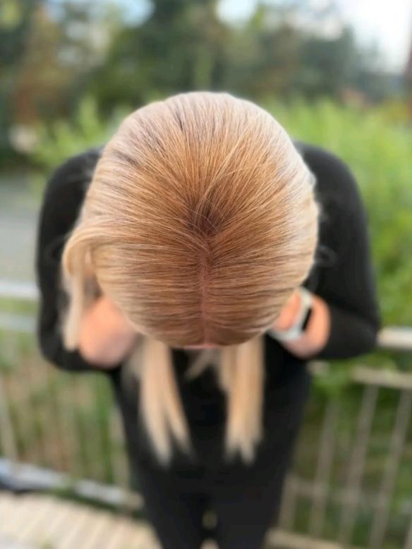50cm glatte Kunsthaar Perücke in Mix Blond DLP068