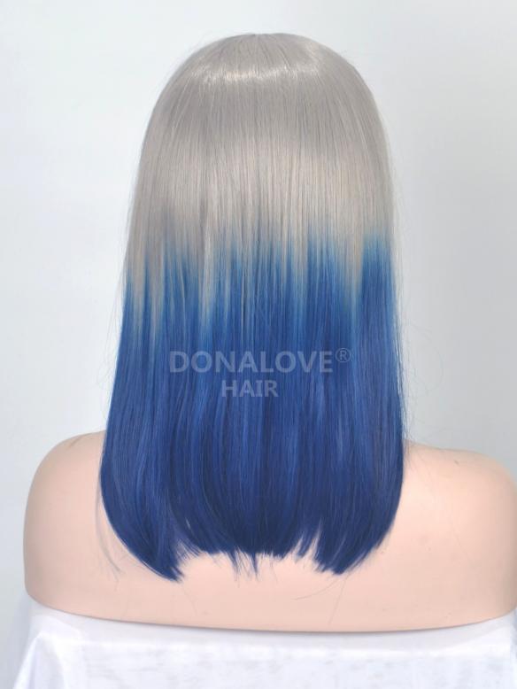 Gerade Ombre Bunte Bubiköpfige Synthetische Lace Front Perücke-SNY-035