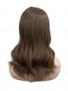 Mittelbraune Perücke mit welligem Stufenschnitt und natürlichem Volumen (Lace Part) DLP023