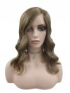 Natürliche Aschbraune Gewellte Synthetische Perücke (Lace Part) DLP010