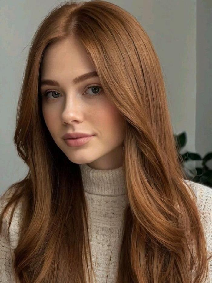 100% Remy Echthaar Perücke in warm Braun EH036