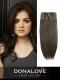 Kastanienbraun Donalovehair Echthaar Extensions mit Clips SD008