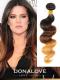 Drei Farben Ombre indisch remy clip in hair extensions OD003
