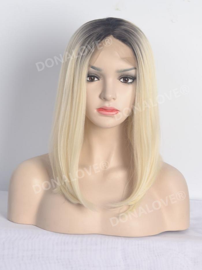 Schwarz-Ombre-Blond Bob Synthetische Lace Front Perücke-SNY109