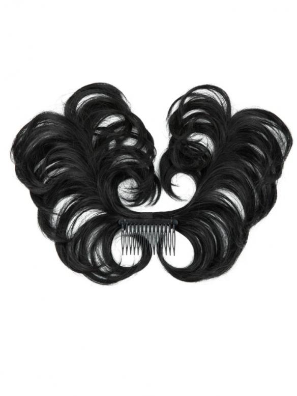 Haarteil im Messy-Bun-Stil mit Seitenkamm – zum Einklippen HE011