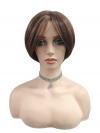 Mittellichtes Kastanienbraun-Ingwerblond Synthetische Perücke (Basis Kappe) DBK013