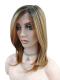 Synthetische Perücke in Blond Auburn mit seidigem glattem Haar (Lace Part) DLP040