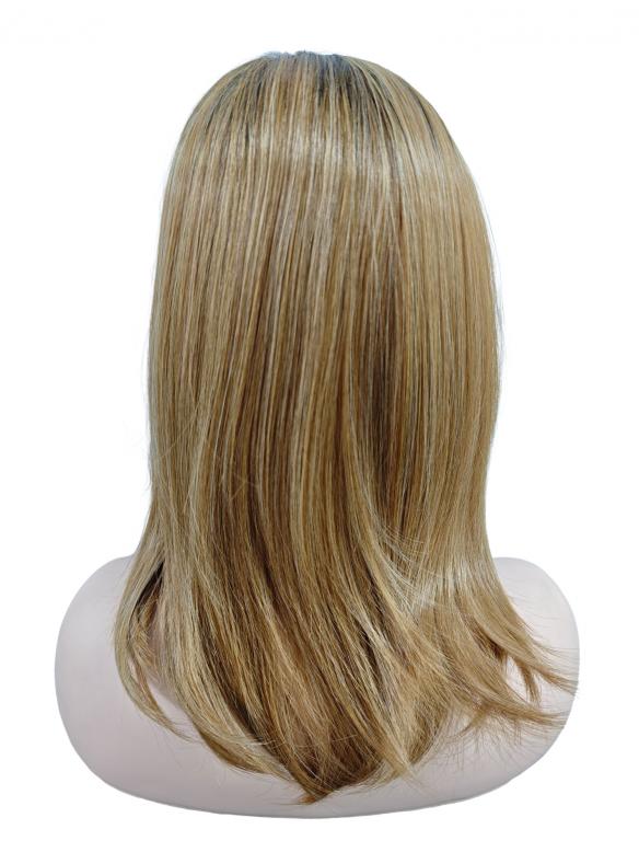 Synthetische Perücke in Blond Auburn mit seidigem glattem Haar (Lace Part) DLP040