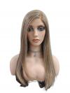 Extra lange synthetische Perücke in warmem Braunblond mit glattem Haar (Lace Part) DLP002