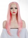 Rosa Hüftlänge Gerade Synthetische Lace Perücke-SNY011